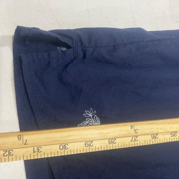 Goodfellow & Co Mens XXL  Navy Short-Sleeve Cotton Button-Up Shirt Embroidered R - Picture 7 of 8